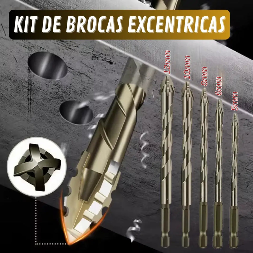 ⚡ KIT DE 5 BROCAS EXCENTRICAS ⚡